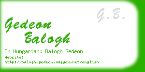 gedeon balogh business card